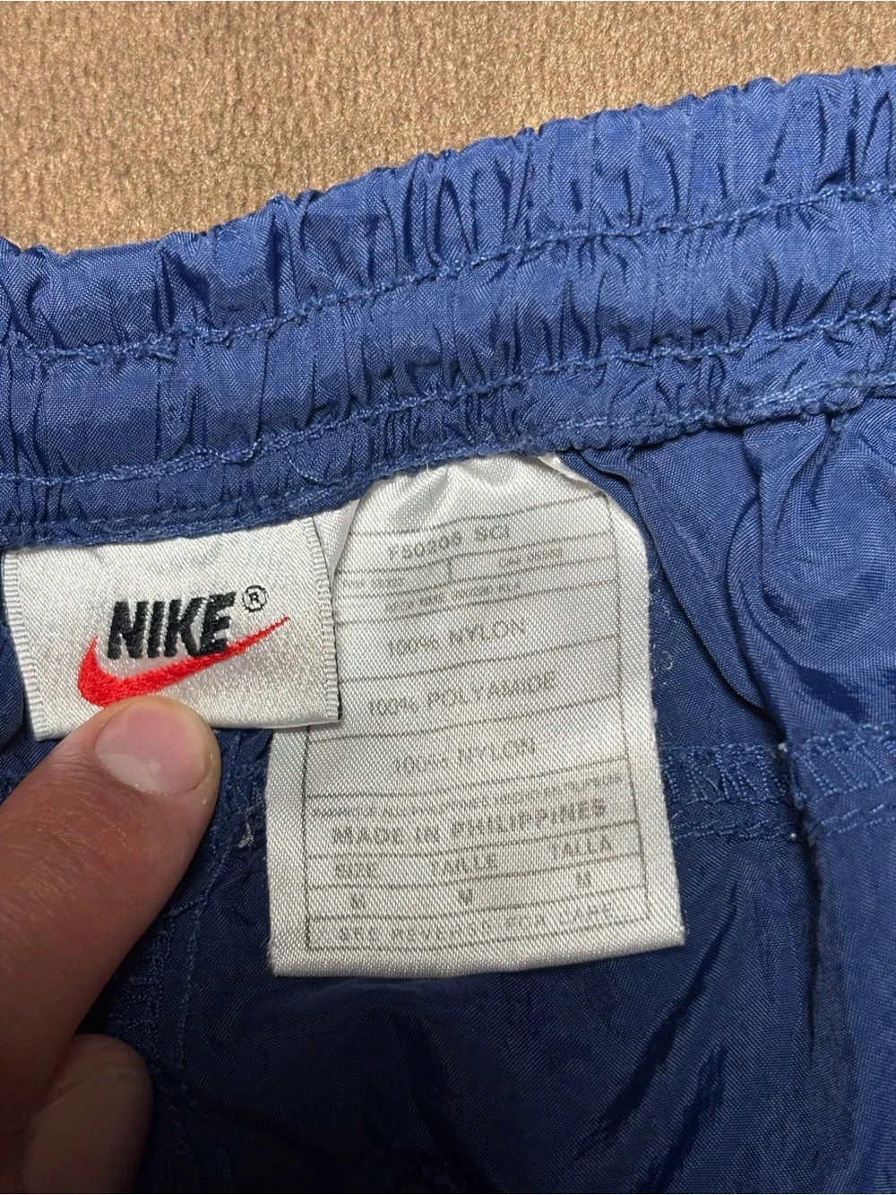 Nike Vintage Blue Nylon Track Pants – Size Medium